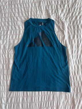 Adidas Blue Heather Sleeveless Athletic Tank Top (S)